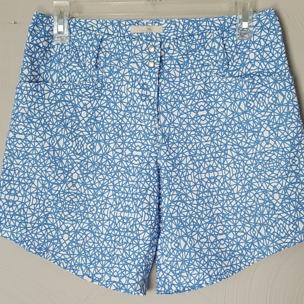 adidas Blue and White Patterned Women's Shorts